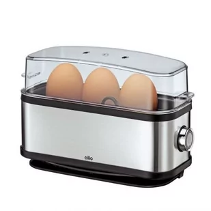 Cilio Classic - urządzenie do gotowania jajek, na 3 jajka, stal nierdzewna/tworzywo sztuczne, 9×20×14 cm CI-492613 - Pozostałe akcesoria kuchenne - miniaturka - grafika 1