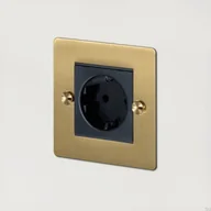 Gniazdka elektryczne - Gniazdo pojedyncze 1G Euro Socket - Mosiężne [C-Mg800] - miniaturka - grafika 1
