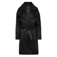 Płaszcze damskie - Damski płaszcz GUESS PATRIZIA BELTED COAT W3BL38WFR22-JBLK – Czarny - miniaturka - grafika 1