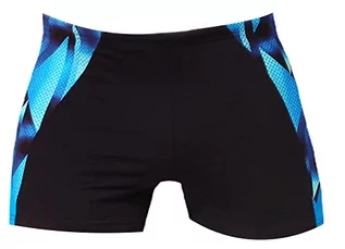 Kąpielówki męskie - Speedo Męskie majtki kąpielowe Eco Endurance+ Splice Aquashort Czarny/niebieski 26-28 813446G732 - grafika 1