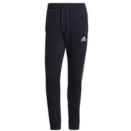 Spodnie męskie - Spodnie męskie adidas Essentials Tapered Cuff 3 Stripes granatowe GK8977-S - miniaturka - grafika 1