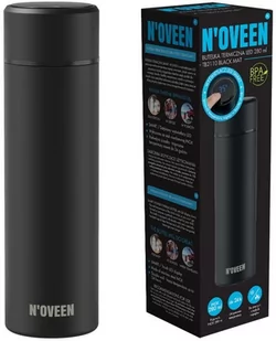 Noveen Butelka termiczna NOVEEN LED 280 ml TB2110 Black Mat BUT TERM NOVEEN TB2110 - Butelki termiczne - miniaturka - grafika 3