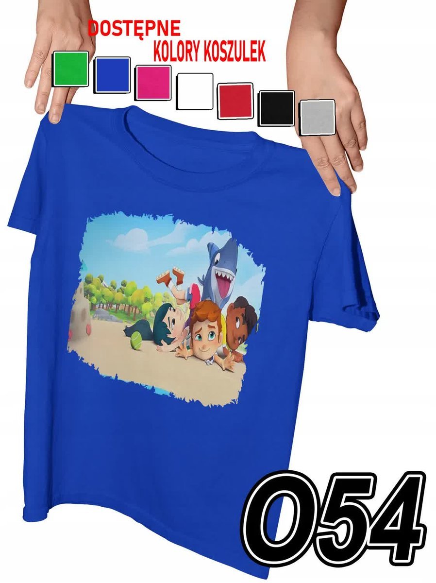 Koszulka Dziecięca Z Nadrukiem Reksin Bajka Rekin Różne - M 134-140