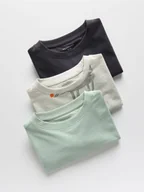 Bluzki dla niemowląt - Reserved - Bawełniany longsleeve 3 pack - jasnoszary - miniaturka - grafika 1