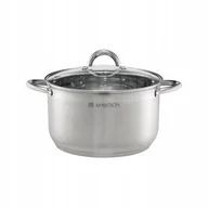 Zestawy garnków i patelni - AMBITION Garnek stalowy z pokrywką Solar 20cm / 3,5l 44470 - miniaturka - grafika 1