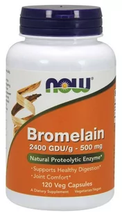 Now Foods Bromelaina (120 kaps.) - Suplementy naturalne - miniaturka - grafika 1