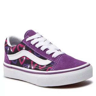 Buty dla dziewczynek - Tenisówki Vans Uy Old Skool VN0005WVBJD1 Purple/Multi - grafika 1