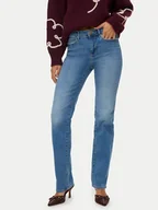 Spodnie damskie - Vero Moda Jeansy Flash 10306823 Niebieski Straight Fit - miniaturka - grafika 1