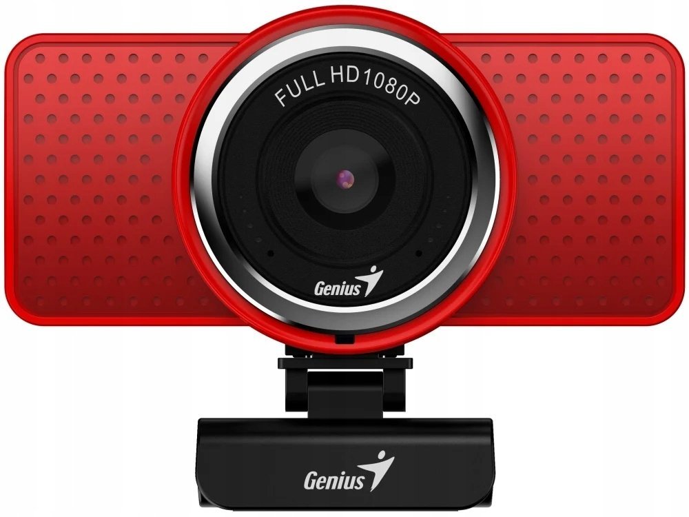 Kamera internetowa Genius ECam 8000/ czerwona/ Full HD 1080P/ USB-C/ USB/ mikrofon 32200001409