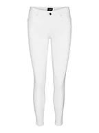 Spodnie damskie - VERO MODA Damskie spodnie Vmsela Mr Slim Shape Color Denim JNS, biały, 30W / 30L - miniaturka - grafika 1
