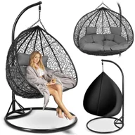 Fotele ogrodowe wiszące - Sofotel, fotel wiszący bujany ogrodowy kosz kokon 2 osobowy - miniaturka - grafika 1