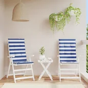 Poduszki ogrodowe - Poduszki na krzesła, 2 szt., niebiesko-białe paski, tkanina - miniaturka - grafika 1