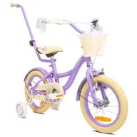 Rowery - Rower dziecięcy SUN BABY Flower 14 cali dla dziewczynki Lawendowy - miniaturka - grafika 1