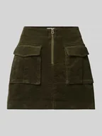 Spódnice - Spódnica mini rozkloszowana z mieszanki bawełny - miniaturka - grafika 1