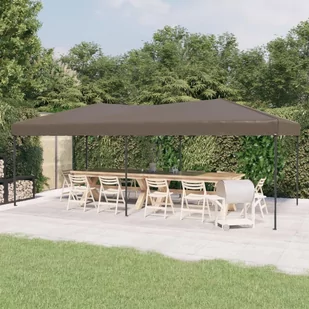 Składany namiot imprezowy, kolor taupe, 3x6 m - Pawilony ogrodowe - miniaturka - grafika 2