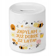 Skarbonki - Skarbonka na Urodziny 22 22te 22-te na Prezent z Nadrukiem ze Zdjęciem - miniaturka - grafika 1