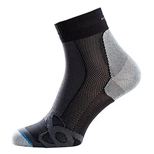 Skarpetki damskie - Odlo Skarpety unisex Quarter Light wielokolorowa Black - Grey Melange 36 776620 - grafika 1