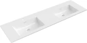 Umywalki - Mexen Otis umywalka wpuszczana w blat podwójna 161 x 46,5 cm, biała połysk - 25181600D - miniaturka - grafika 1