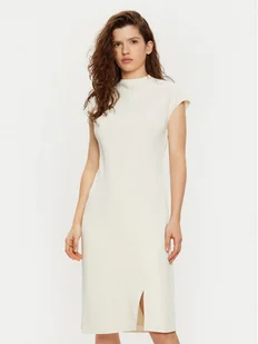 Calvin Klein Sukienka codzienna Heavy Crepe Ss Bodycon Dress K20K208091 Biały Slim Fit - Sukienki - miniaturka - grafika 1