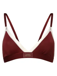 Tommy Hilfiger Damski biustonosz bez fiszbin Kobiety Sztuczne włókno czerwony jednolity, S/M - Biustonosze - miniaturka - grafika 1
