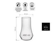Szklanki - SZKLANKA WYSOKA ECLIPSE 480 ml SZKŁO RONA 1 sztuka - miniaturka - grafika 1