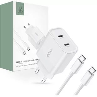 Ładowarka sieciowa TECH-PROTECT C20W PD20W Biały - Ładowarki do telefonów - miniaturka - grafika 1