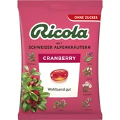 Inne słodycze - Ricola Schweizer Kräuterbonbon Cranberry Cukierki bez Cukry 75 g - miniaturka - grafika 1