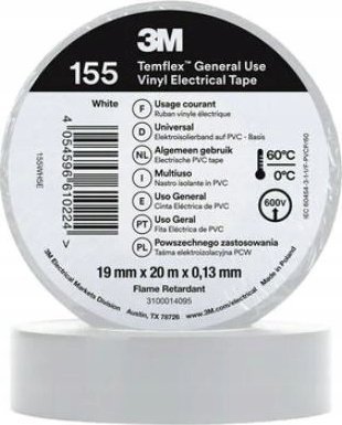 3m PVC Temflex 1300 DE272962825 19mmx20m biała