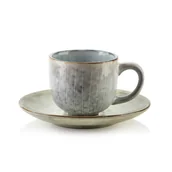 Filiżanki - Filiżanka do herbaty ze spodkiem Nature Scandic 120 ml - miniaturka - grafika 1