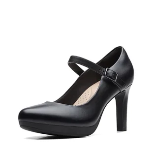Clarks Damskie czółenka Ambyr Shine, czarny - czarna skóra - 5 - Czółenka - miniaturka - grafika 1