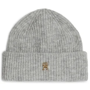 Czapka Tommy Hilfiger AW0AW16628 Szary - Czapki damskie - miniaturka - grafika 1
