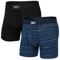 Majtki męskie - Bokserki Saxx Vibe Super Soft Bb 2Pk Rozmiar: L / Kolor: czarny/niebieski - miniaturka - grafika 1