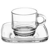 Filiżanki - Filiżanka ze spodkiem szklana 75 ml 6 szt. - miniaturka - grafika 1