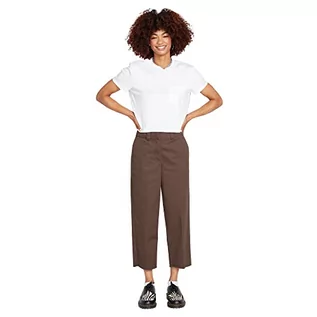 Spodnie damskie - Volcom Damskie spodnie Whawhat chińskie spodnie, espresso, rozmiar 11, Espresso - grafika 1