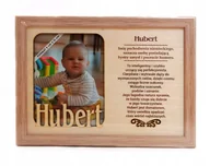 Ramki na zdjęcia - Ramka zdjęcie Hubert urodziny imieniny baby shower - miniaturka - grafika 1