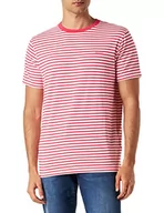 Koszulki męskie - GANT Męski t-shirt w paski, purpurowy róż, standardowy, magenta różowy, XXL - miniaturka - grafika 1