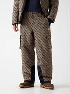 Spodnie męskie - Guess Spodnie materiałowe 179583 Beżowy Regular Fit - miniaturka - grafika 1