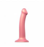 Dilda analne - strap-on-me Dildo Mono Density Metallic Shine Old Rose M - miniaturka - grafika 1