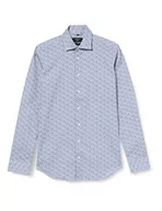 Koszule męskie - Seidensticker Męska koszula biznesowa - łatwa do prasowania koszula z bardzo wąskim krojem - X-Slim Fit - długi rękaw - kołnierz typu kent - 100% bawełna, granatowy, 38 PL - miniaturka - grafika 1