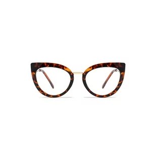 Okulary kocie do komputera damskie z filtrem BLUE Light zerówki 2570-2 - Okulary korekcyjne, oprawki, szkła - miniaturka - grafika 1