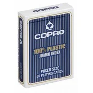 Zestawy do pokera - Copag Karty do pokera Copag Jumbo 4 rogi Blue - miniaturka - grafika 1