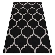 Dywany - Dywan DYWANY ŁUSZCZÓW SZNURKOWY SIZAL FLOORLUX 20608 , koniczyna marokańska, trellis czarny / srebrny , 200x290 cm - miniaturka - grafika 1