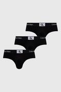 Majtki męskie - Calvin Klein Underwear slipy 3-pack męskie kolor czarny - miniaturka - grafika 1