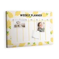 Planery - Kolorowy Organizer - Tablica Korkowa z Pinezkami - Planer tygodniowy cytryny 60x40 cm - miniaturka - grafika 1
