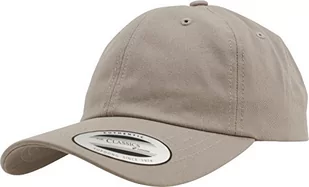 Flexfit Yupoong Low Profile Cotton Twill czapka z daszkiem dla kobiet i mężczyzn, 6 paneli, niestructured z mosiężnym zapięciem beżowy khaki jeden rozmiar 6245CM - Czapki damskie - miniaturka - grafika 1