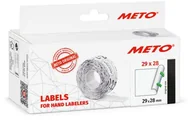 Cenówki - Meto Etykiety do ręcznych etykietek 30007371 (29 x 28 mm, 3 wiersze, 3 500 sztuk, odklejane, do METO, Contact, Sato, Avery, Tovel, Samark itd.) 5 rolek, białe - miniaturka - grafika 1