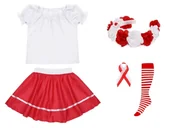 Dresy i komplety dla dziewczynek - ZESTAW NARODOWY BIAŁO-CZERWONY 98-110 5el - miniaturka - grafika 1