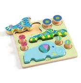 Układanki dla dzieci - Djeco Drewniana układanka - Gra konstrukcyjna - Zwierzęta - miniaturka - grafika 1