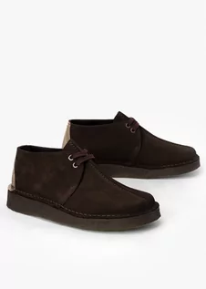 Półbuty męskie - Półbuty męskie Clarks Desert Trek Dark Brown Nubuck (26155488) - grafika 1