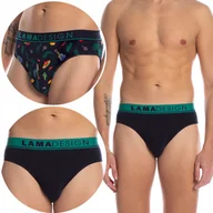 Majtki męskie - LAMA Slipy Męskie bawełniane majtki 2-PAK - M - miniaturka - grafika 1